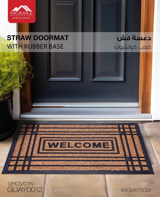 Momaz Straw Doormat with Rubber Base – GUAY0012