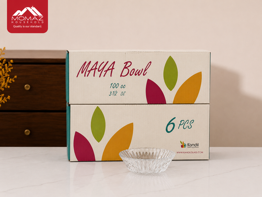 Momaz Kandil Maya Glass Bowl Set – 6 PCS