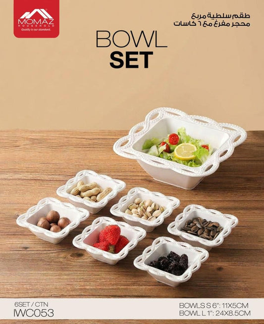 Momaz Square Serving Bowl Set – 7 Pieces