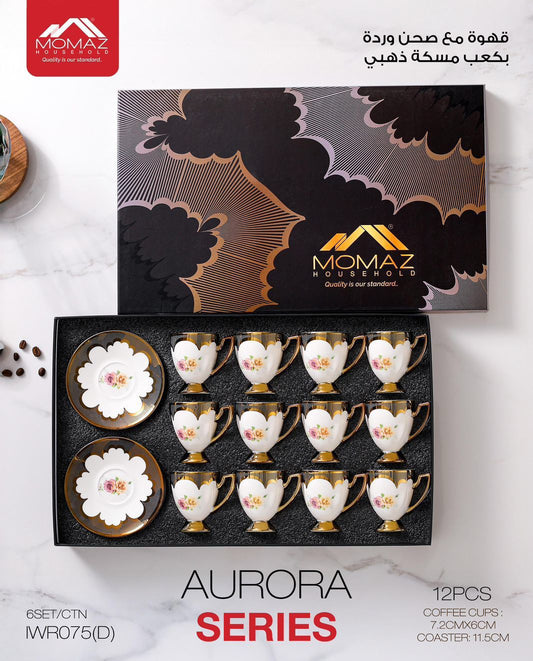 Momaz Aurora Series Coffee Cup Set – 12 Pieces | IWR075(D)