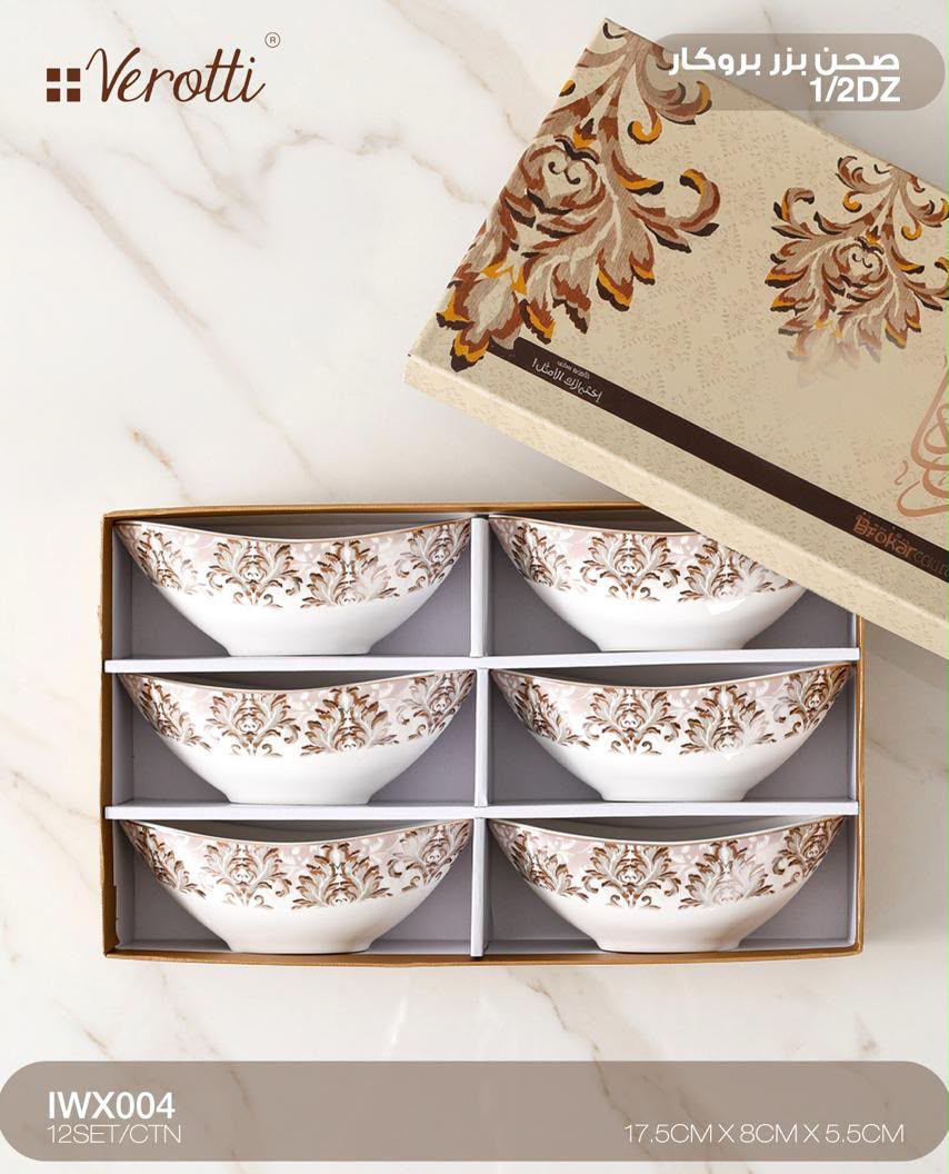 Verotti Porcelain Bowl Set – 6 Pieces