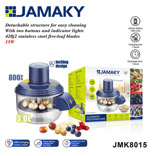 Jamaky Automatic Peeler Machine – Model JMK8015 (3.0L, 15W)
