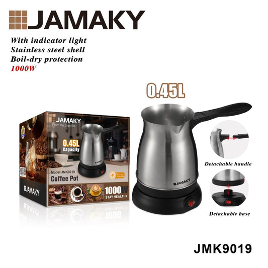 Jamaky Electric Coffee Pot – Model JMK9019 (0.45L, 1000W)