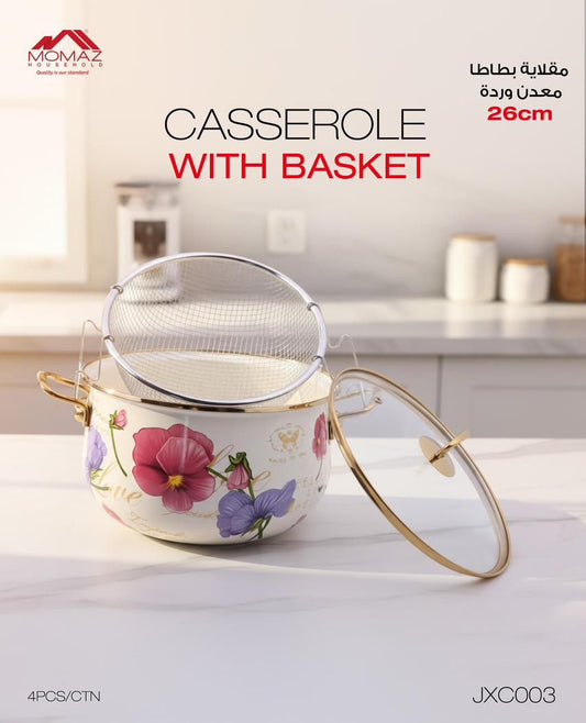 MOMAZ Casserole with Basket – 26cm