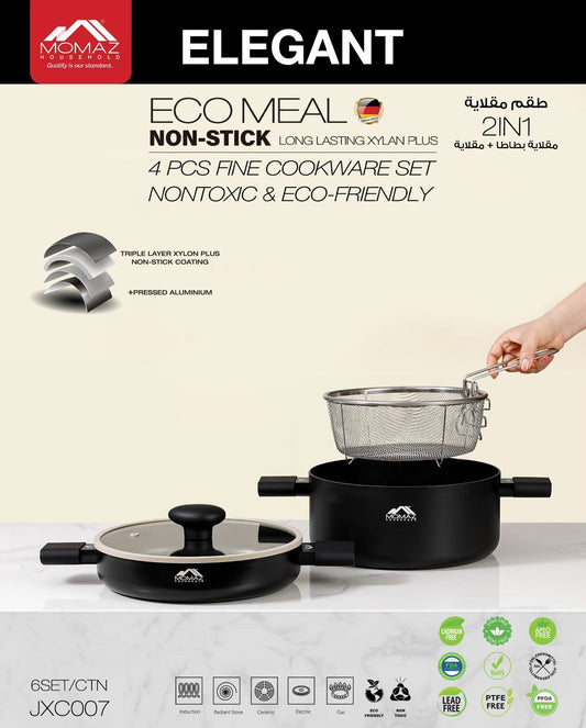 Momaz Elegant Eco Meal 2IN1 Non-Stick Cookware Set