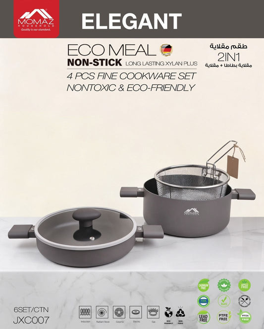 Momaz Elegant Eco Meal 2IN1 Non-Stick Cookware Set