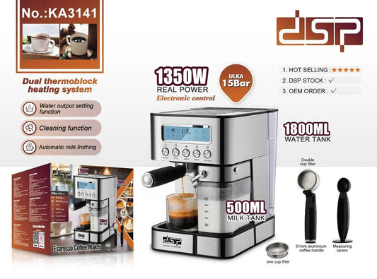 DSP Espresso Coffee Maker – 15 Bar (KA3141)