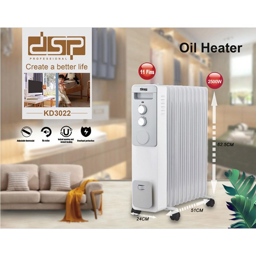 DSP Oil Heater KD3022 – 11 Fins 2500W