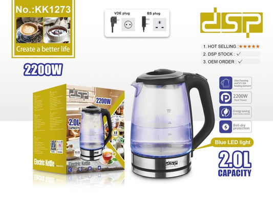 DSP Electric Kettle – Model KK1273 – 2.0L – 2200W