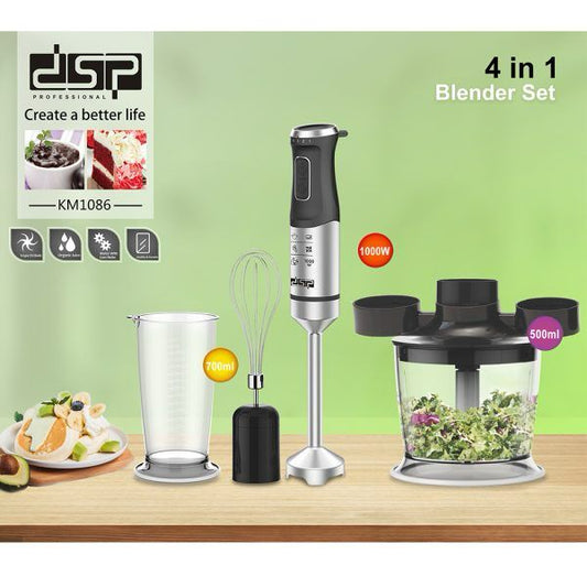 DSP 4 in 1 Hand Blender Set – Model KM1086 – 1000W