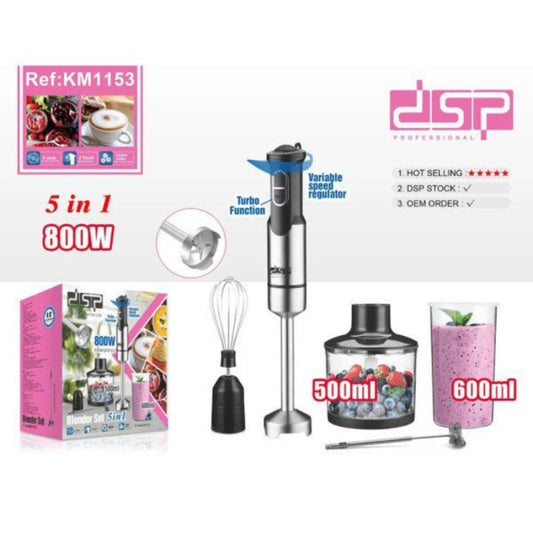 DSP 5-in-1 Hand Blender Set – Model KM1153 (800W)