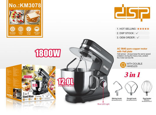 DSP Stand Mixer – KM3078 (1800W, 12L)