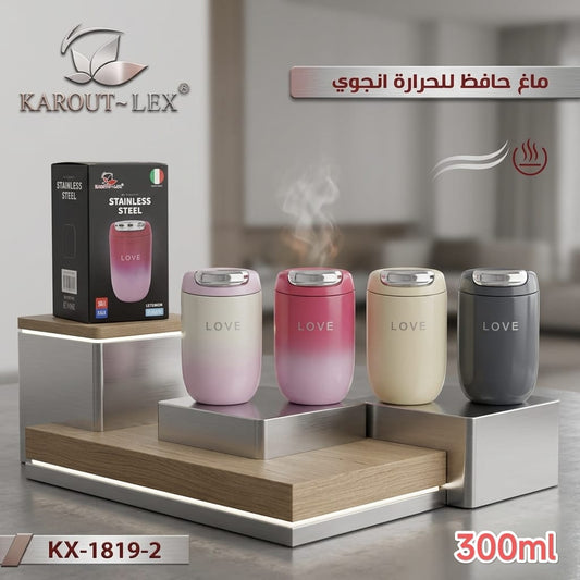 Karout-Lex LOVE Thermal Mug – 300ml (Pastel Collection)