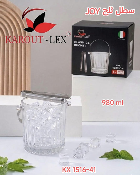 Karout-Lex Joy Glass Ice Bucket – Clear