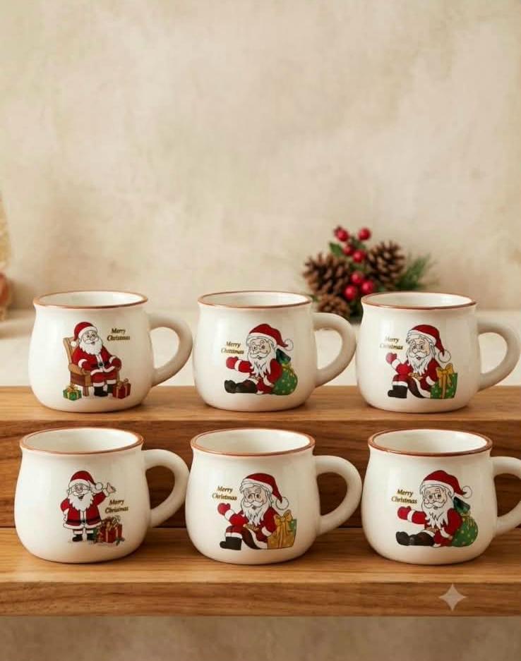 Momaz Christmas Ceramic Mug – 6 PCS