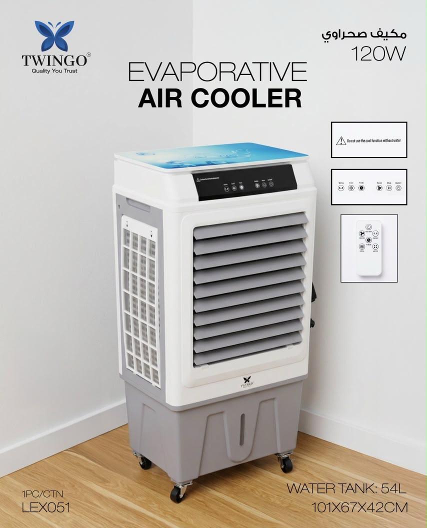 Twingo Evaporative Air Cooler 120W – 54L Water Tank (LEX051)