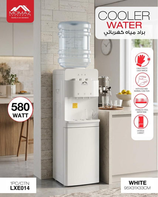Momaz Water Dispenser with Storage Cabinet – White