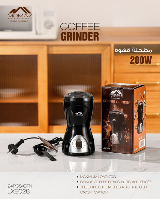Momaz Coffee Grinder – 200W Electric Grinder (LXE028)