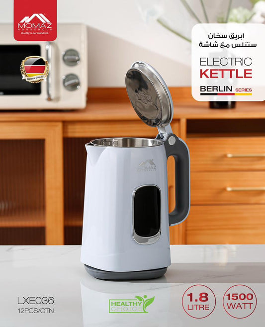 Momaz Electric Kettle – Berlin Series | 1.8L | 1500W | Digital Display
