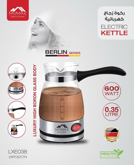 Momaz Electric Glass Kettle – Berlin Series | 0.35L | 600W