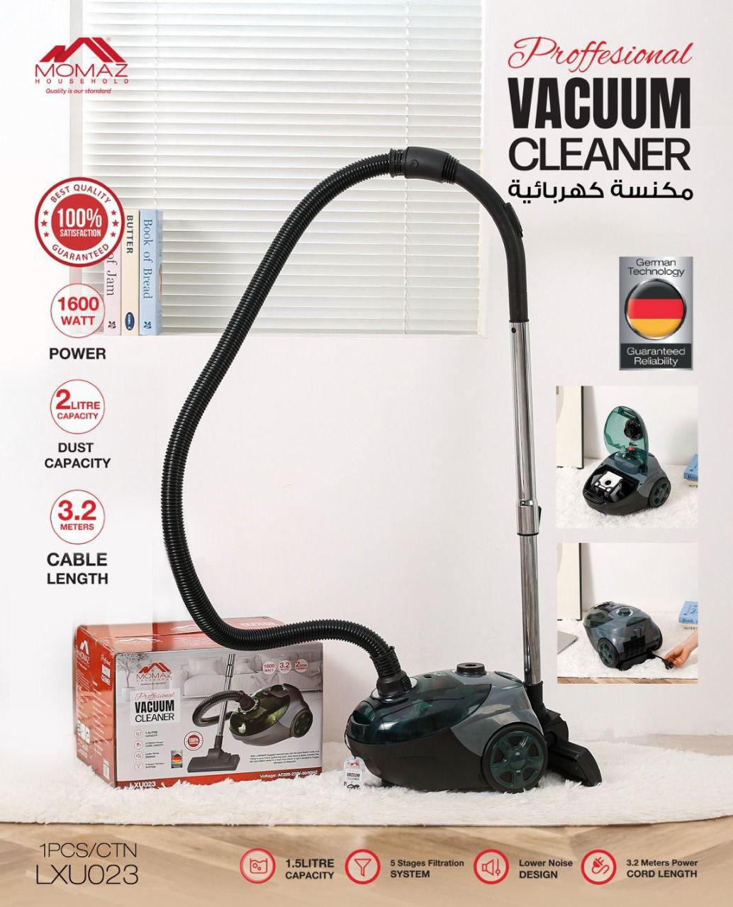 MOMAZ PROFESSIONAL VACUUM CLEANER – 1600W | POWERFUL &amp; COMPACT DESIGN