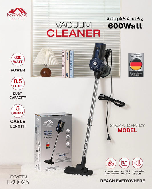 MOMAZ 600W VACUUM CLEANER – STICK & HANDY MODEL | POWERFUL &amp; COMPACT