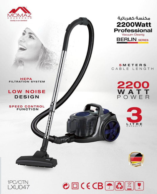MOMAZ 2200W PROFESSIONAL VACUUM CLEANER – BERLIN SERIES | HEPA FILTRATION