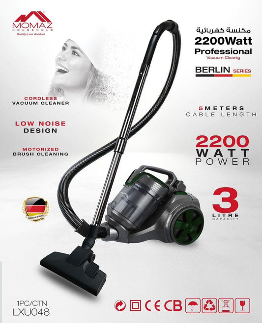 MOMAZ 2200W PROFESSIONAL VACUUM CLEANER – BERLIN SERIES | HIGH POWER PERFORMANCE