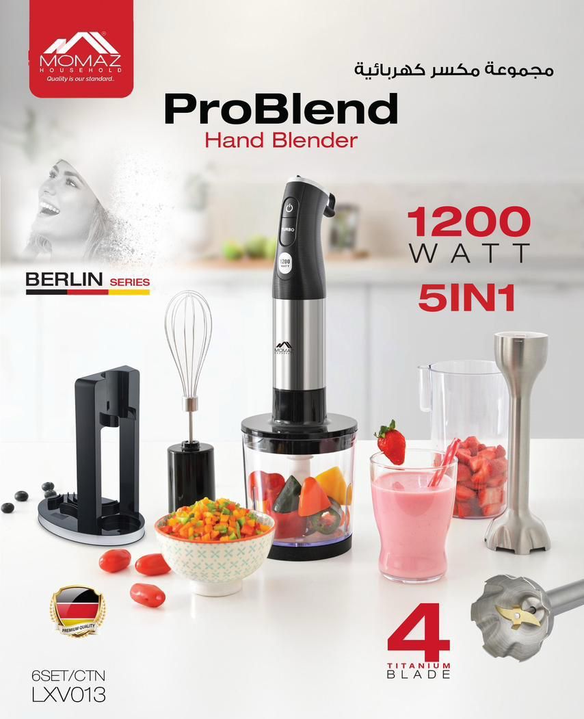 Berlin Series ProBlend Hand Blender – 1200W – 5 in 1 | Momaz