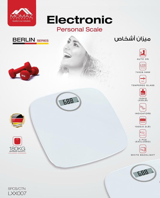 Berlin Series Electronic Personal Scale – 180KG | Momaz