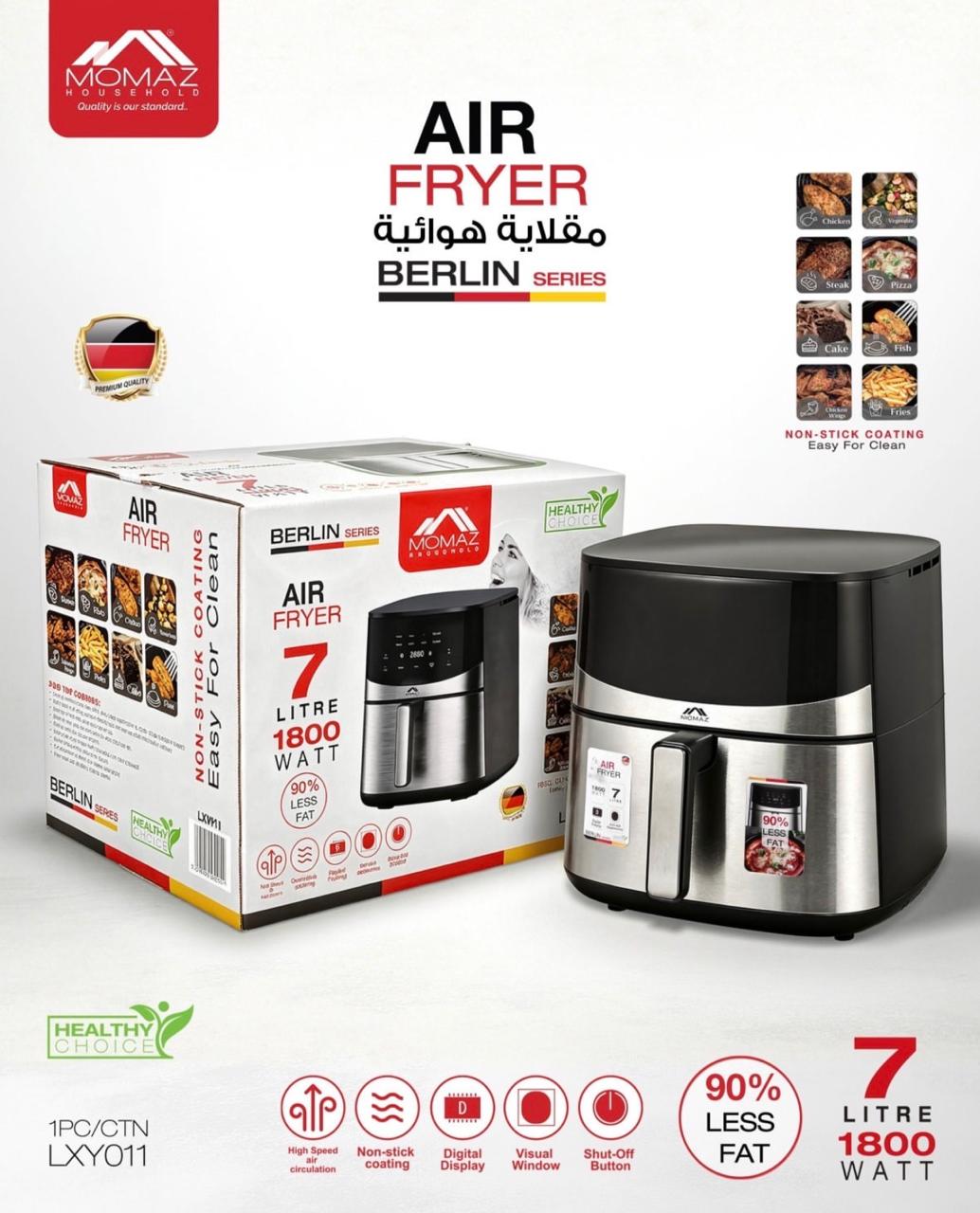 Momaz Berlin Series Air Fryer – 7L