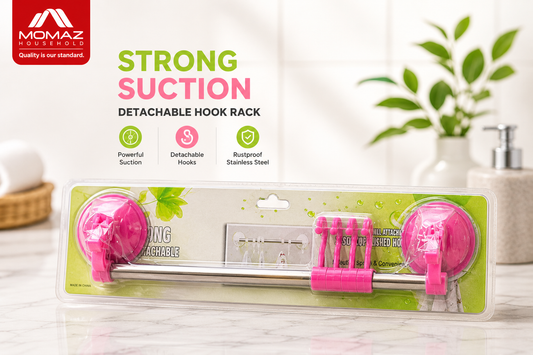 Momaz Strong Suction Detachable Hook Rack