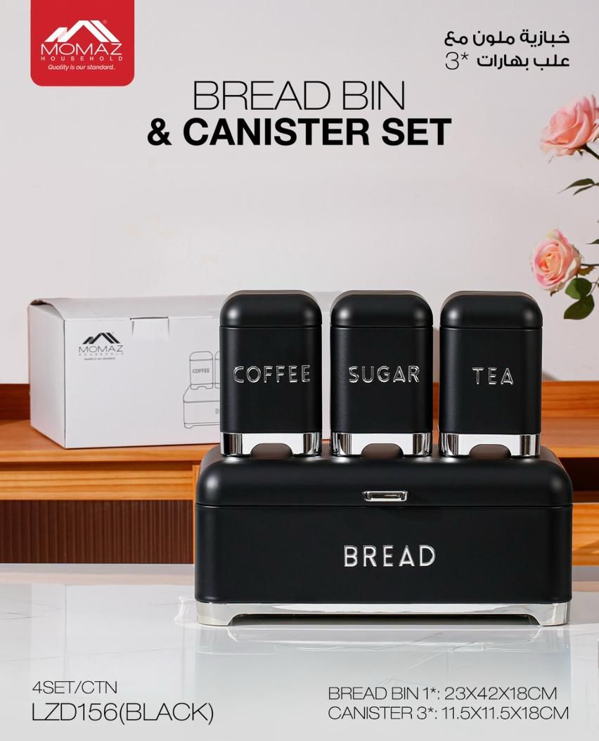 Momaz Luxury Bread Bin & Canister Set