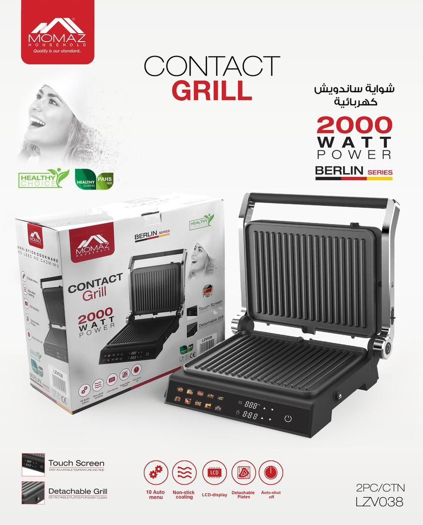Berlin Series Contact Grill – 2000W | Momaz