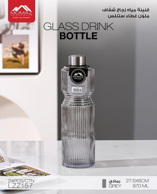 Momaz Glass Drink Bottle 970ml