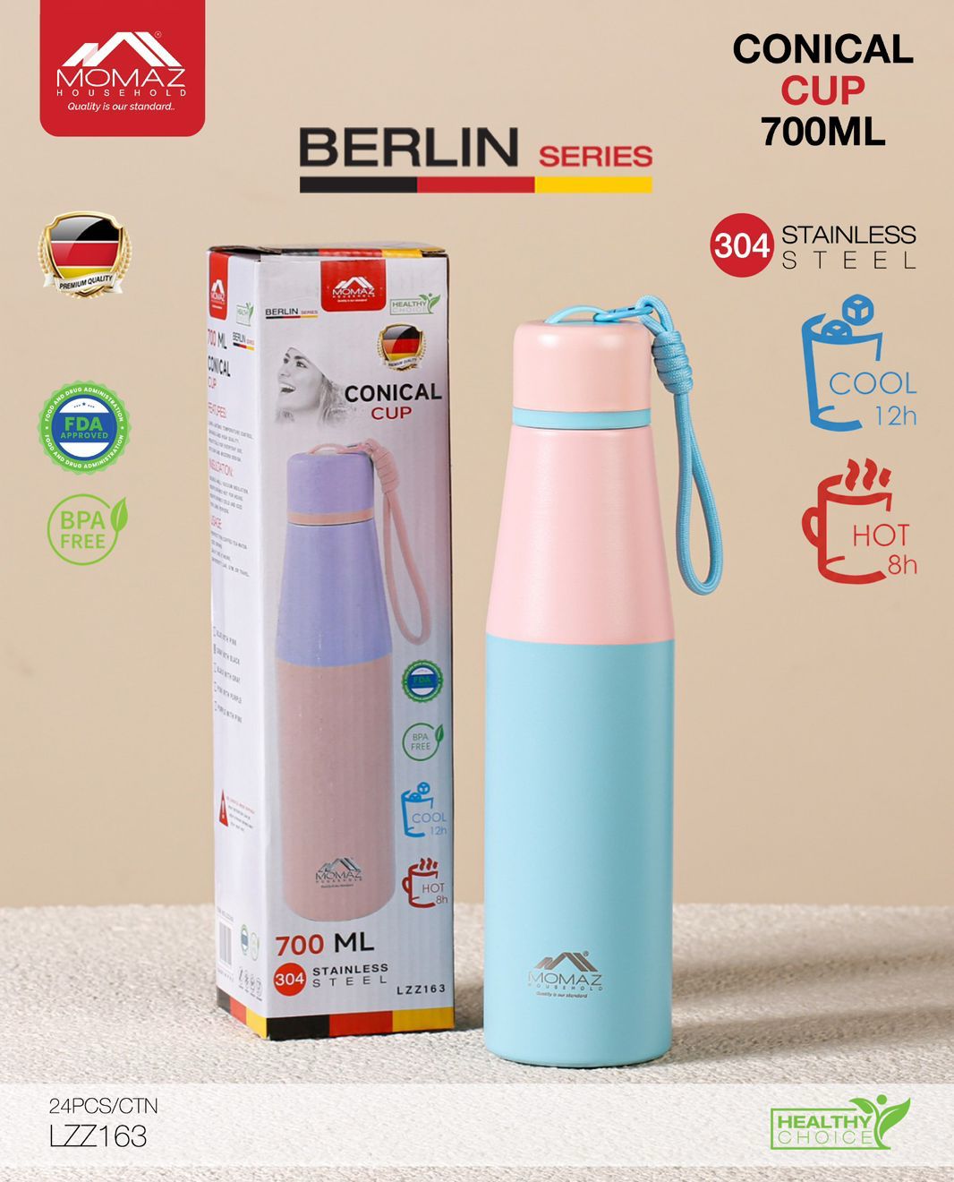 MOMAZ Berlin Series Conical Cup – 700ML