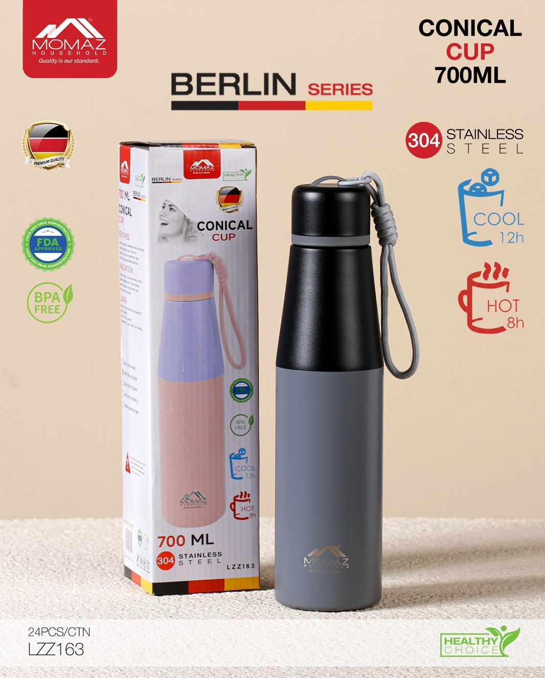 MOMAZ Berlin Series Conical Cup – 700ML