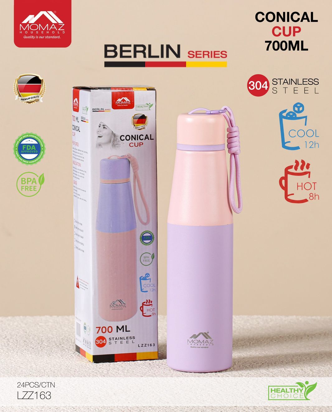 MOMAZ Berlin Series Conical Cup – 700ML
