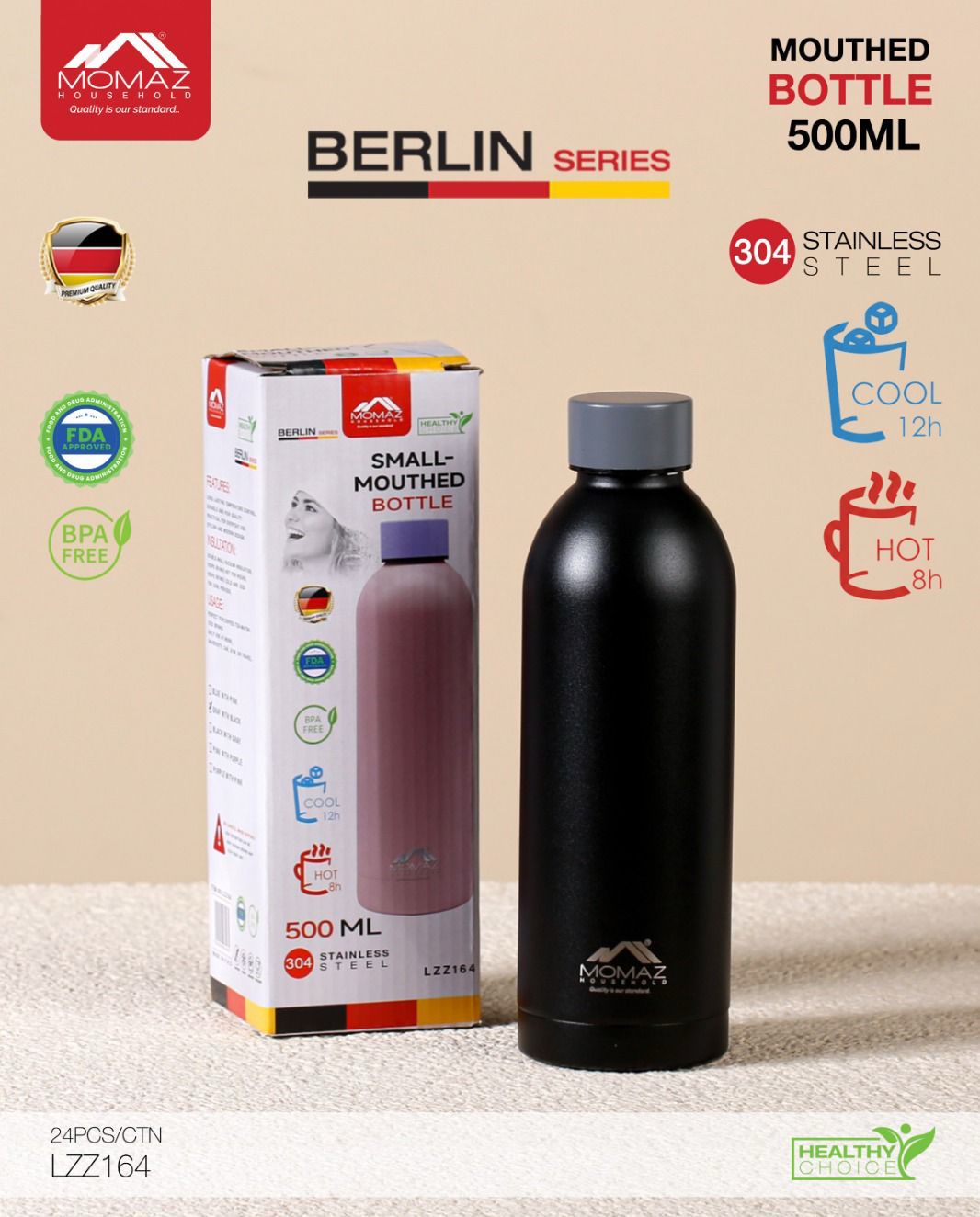 MOMAZ Berlin Series Mouth Bottle – 500ML