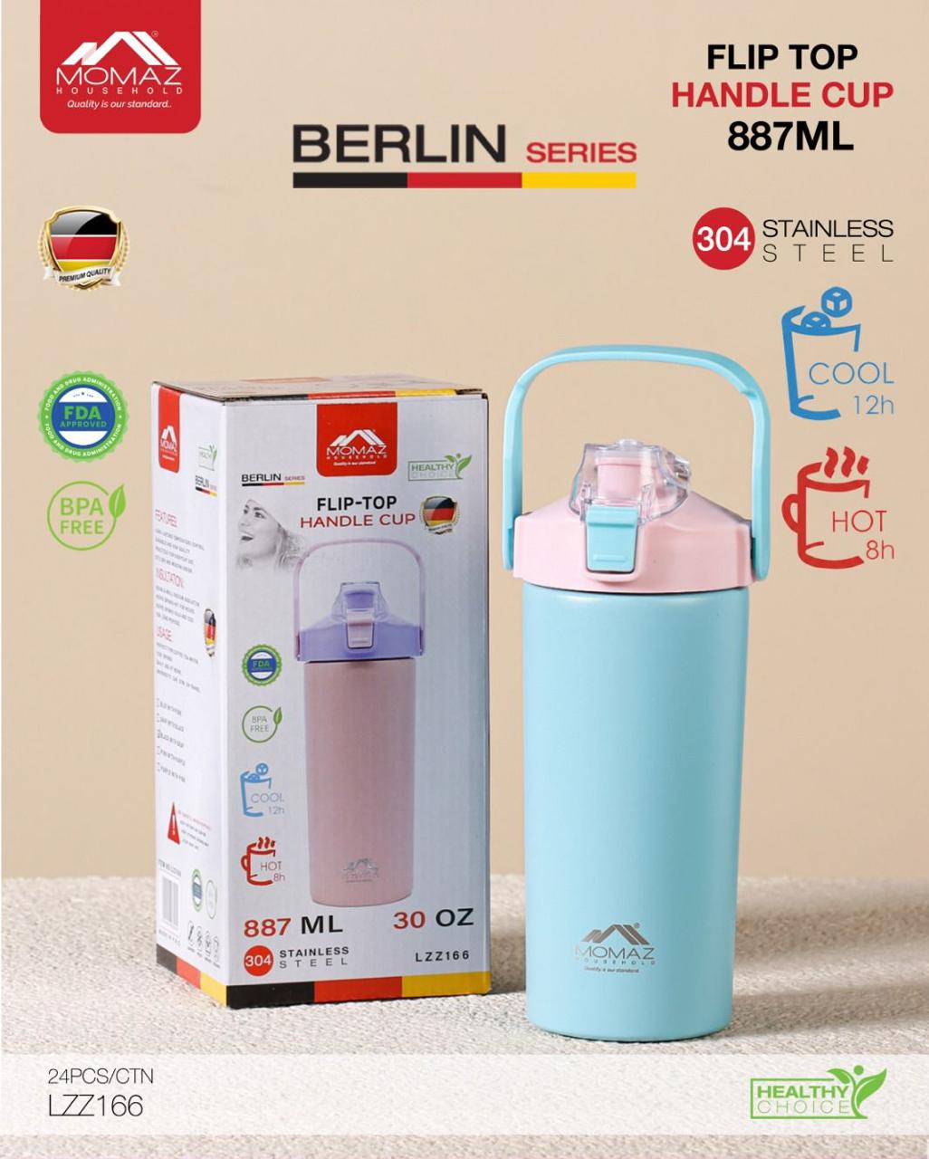 MOMAZ Berlin Series Flip Top Handle Cup – 887ML