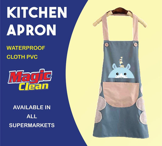 Magic Clean Kitchen Apron – Waterproof PVC Cloth