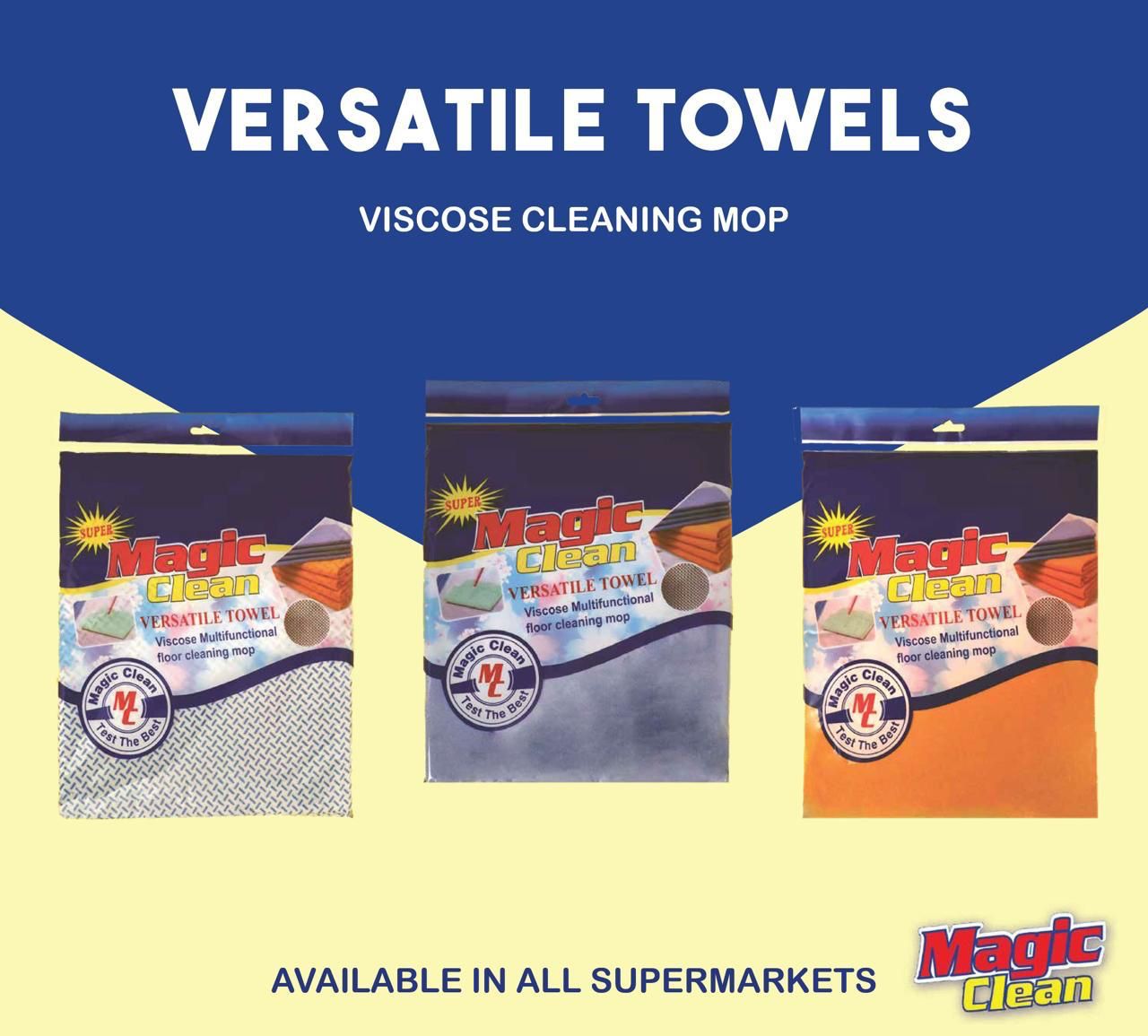 Magic Clean Versatile Towels – Viscose Multifunctional Cleaning Mop