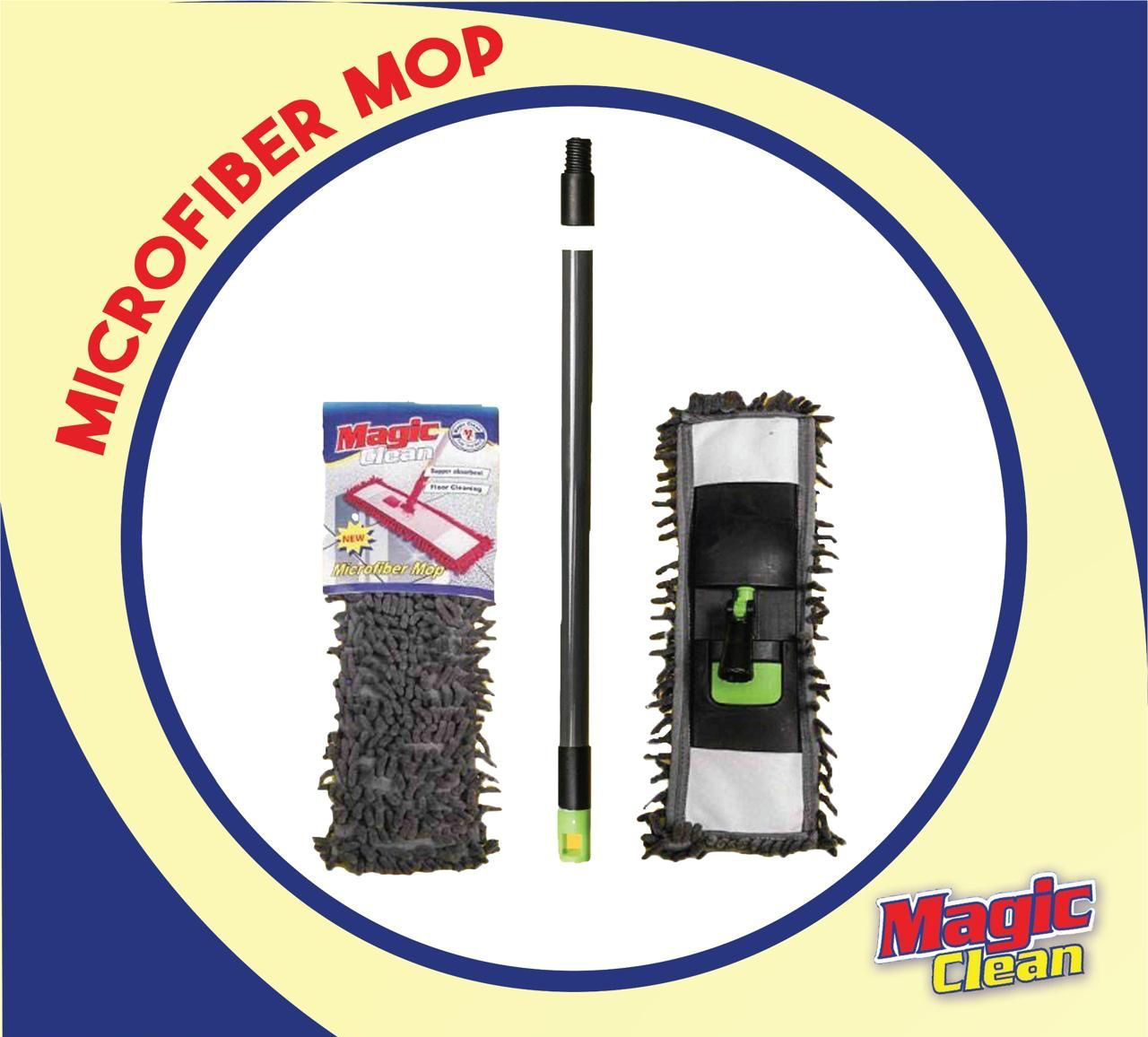 Magic Clean Microfiber Mop – High Absorbency Floor Cleaning System