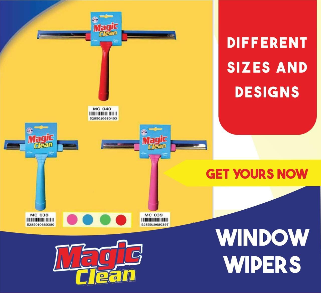 Magic Clean Window Wipers – Multi-Size Glass Cleaning Squeegee