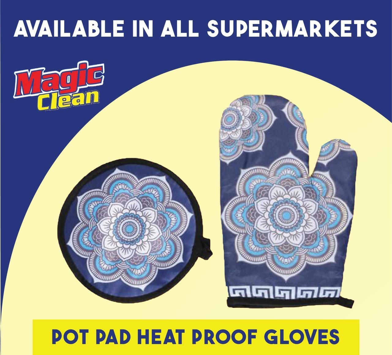 Magic Clean Pot Pad & Heat-Proof Gloves – Kitchen Protection Set