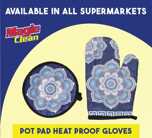 Magic Clean Pot Pad & Heat-Proof Gloves – Kitchen Protection Set
