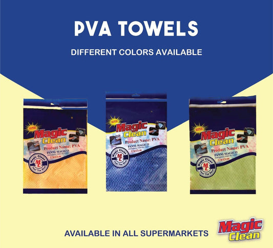Magic Clean PVA Towels – Super Absorbent Multi-Purpose Cleaning Cloth