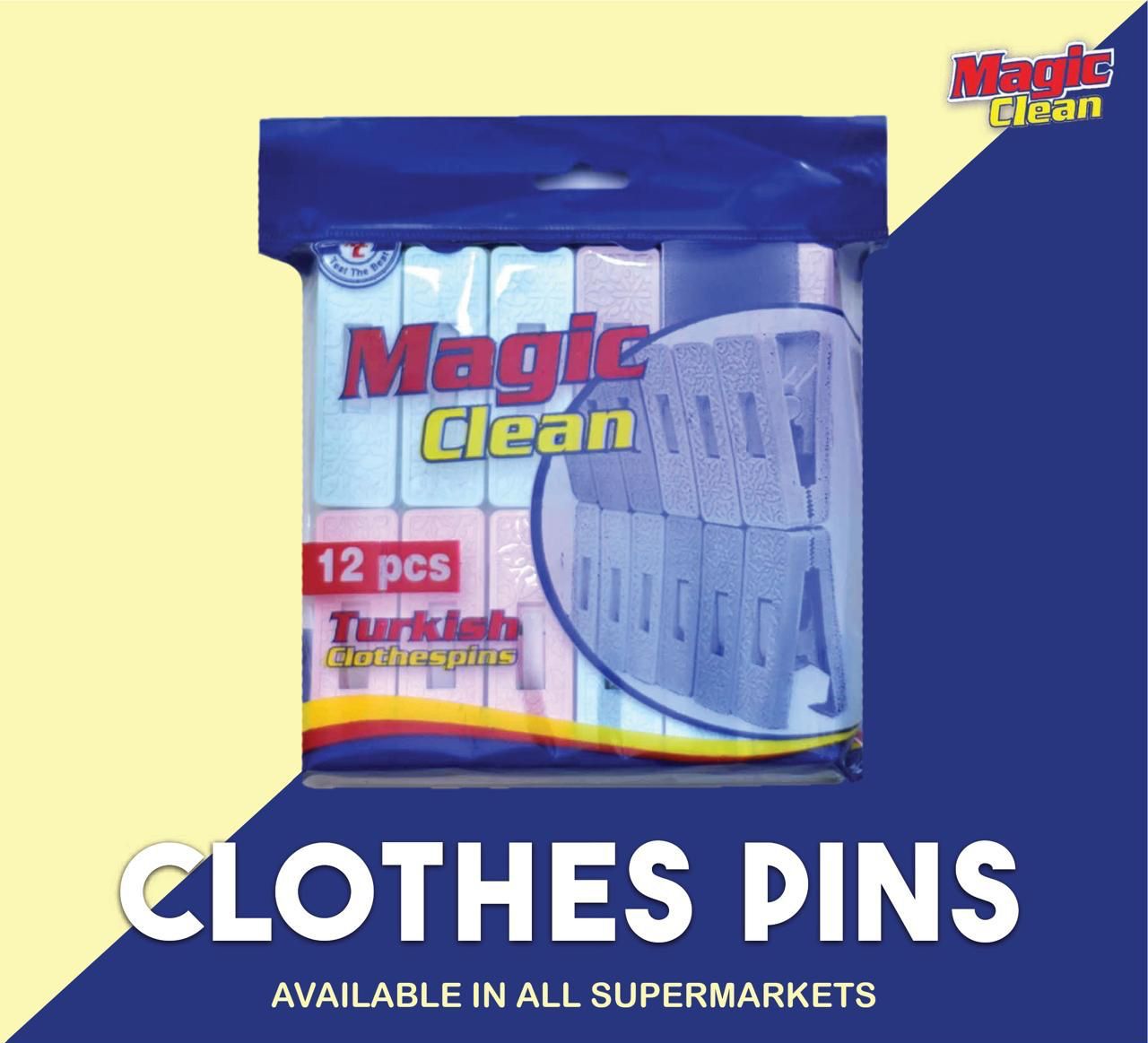 Magic Clean Turkish Clothespins – 12 Pieces