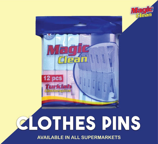Magic Clean Turkish Clothespins – 12 Pieces