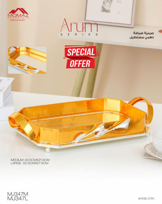 Momaz Arum Series Luxury Rectangular Serving Tray